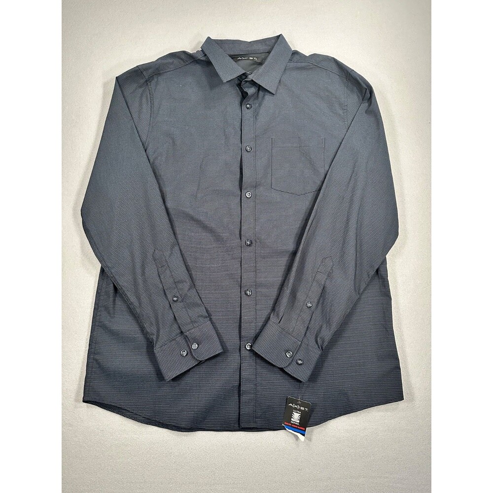 A|XIST Ultra Series Men’s XL Slim Fit Button Front Dress Shirt Stripe NWT